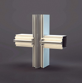 Алюминиевый профиль 3D фрагмент окна