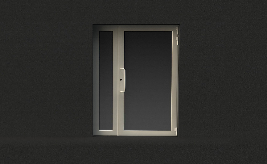 алюминиевая дверь 3д дизайн